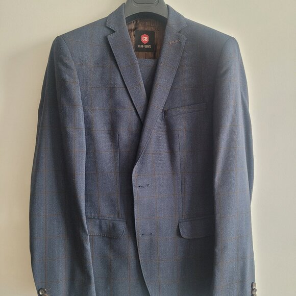 navy blue suit with italian wool - Picture 1 of 14